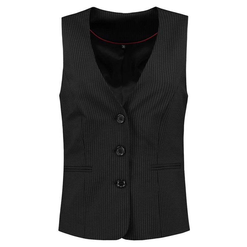 TRICORP 405002 (CLW6001) Gilet Dames zwart-gestreept