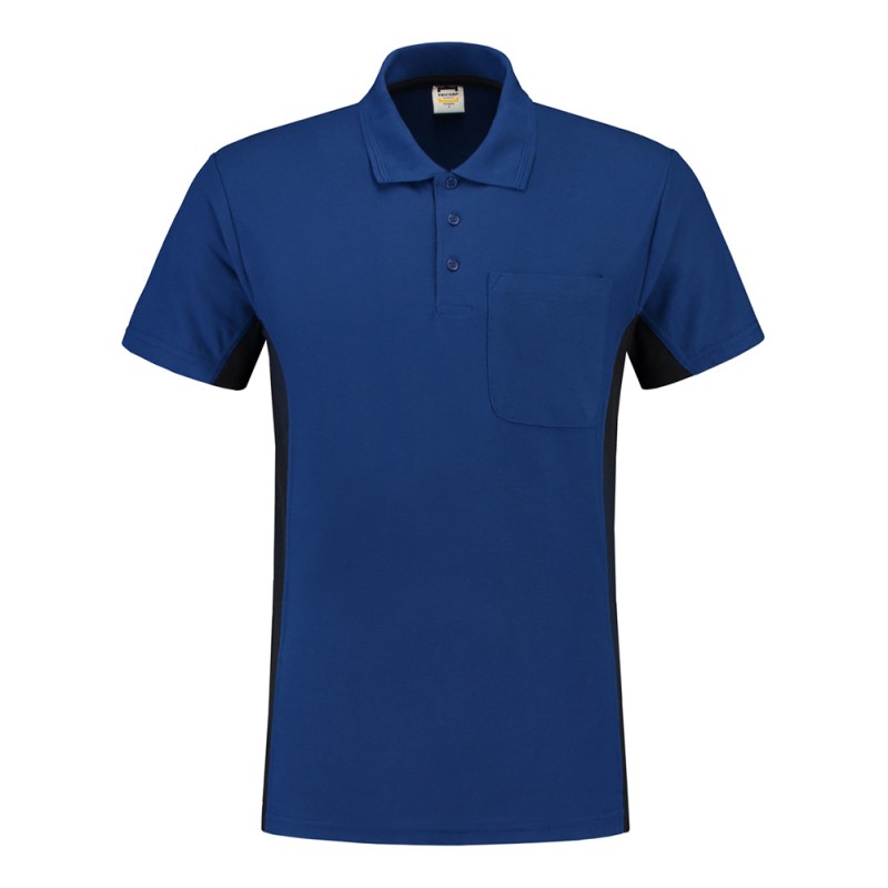 TRICORP 202002/TP2000 Poloshirt Bicolor Borstzak royalblue-navy