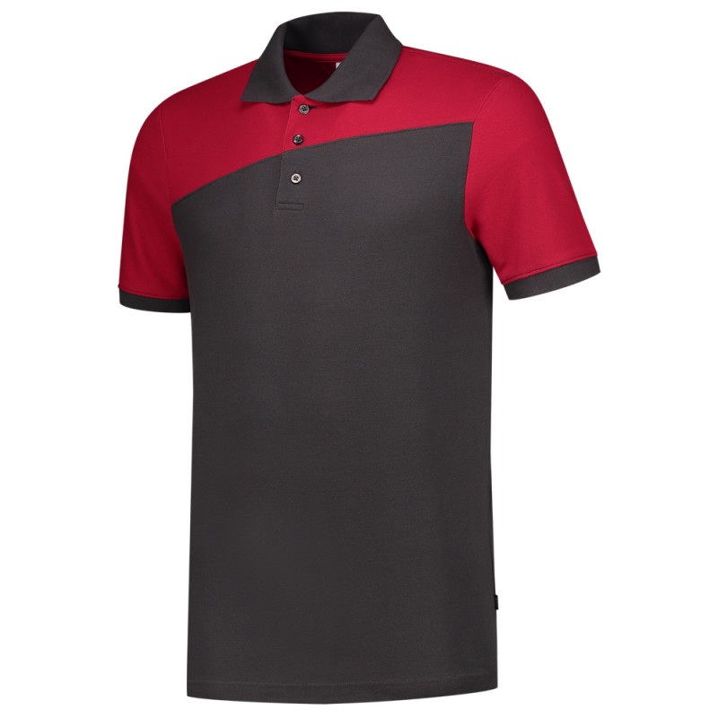 TRICORP 202006 Poloshirt Bicolor Naden darkgrey-red