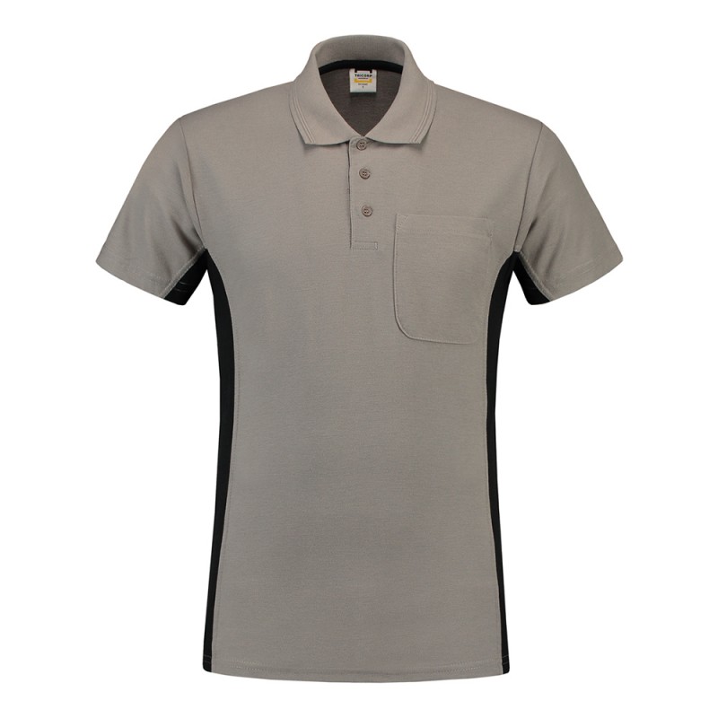 TRICORP 202002/TP2000 Poloshirt Bicolor Borstzak grey-black