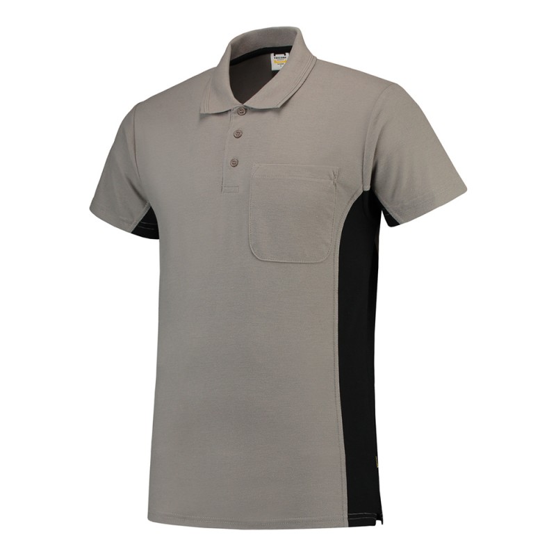 TRICORP 202002/TP2000 Poloshirt Bicolor Borstzak grey-black