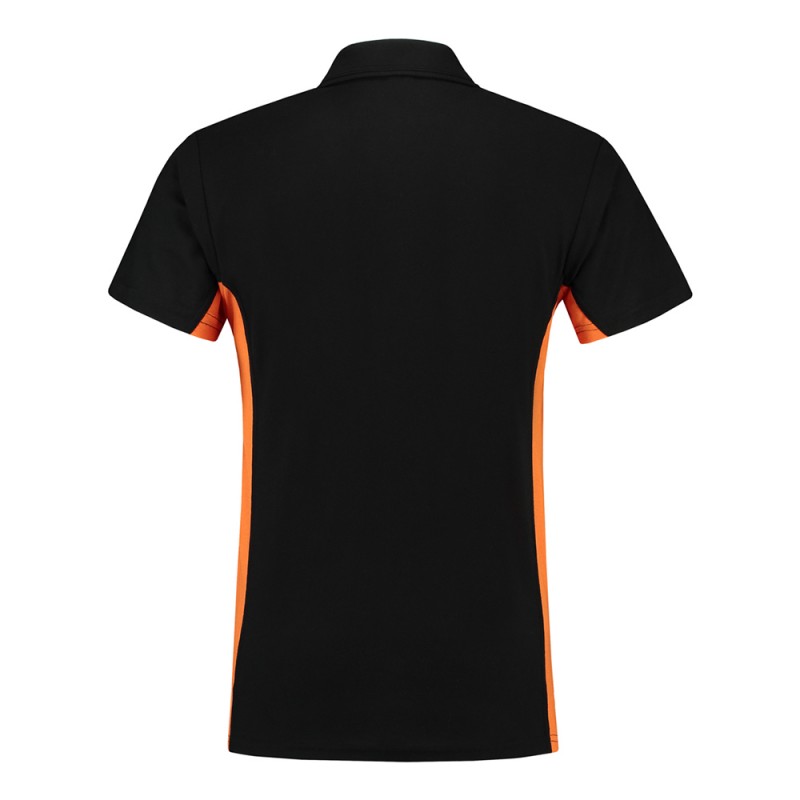 TRICORP 202002/TP2000 Poloshirt Bicolor Borstzak black-orange