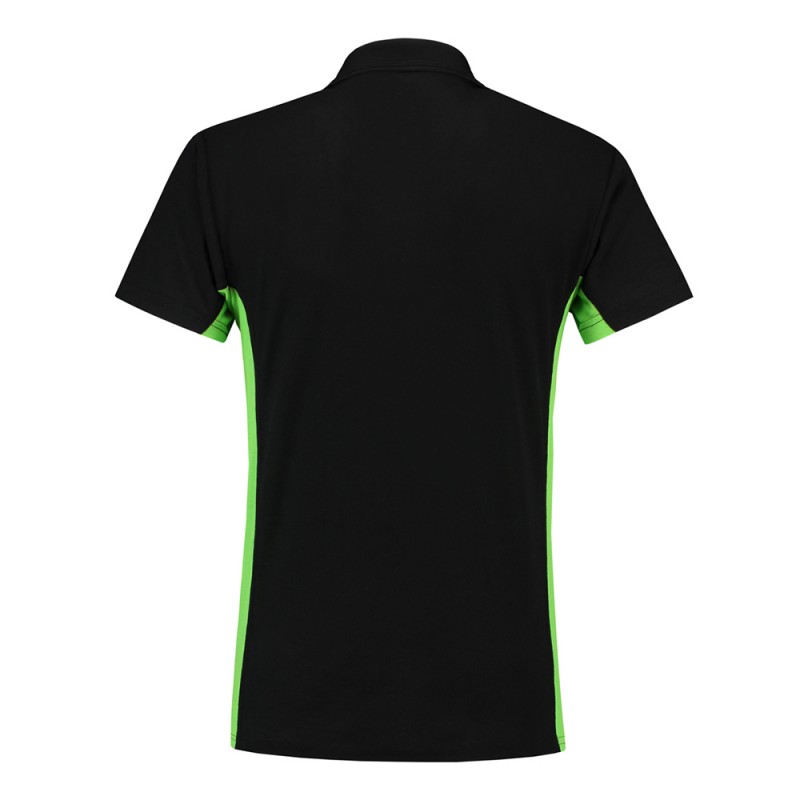 TRICORP 202002/TP2000 Poloshirt Bicolor Borstzak black-lime