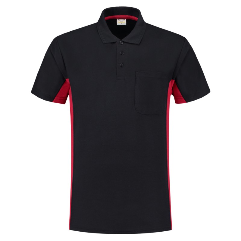 TRICORP 202002/TP2000 Poloshirt Bicolor Borstzak navy-red