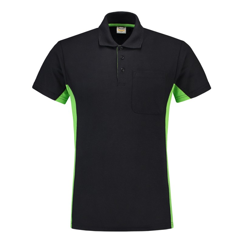 TRICORP 202002/TP2000 Poloshirt Bicolor Borstzak navy-lime