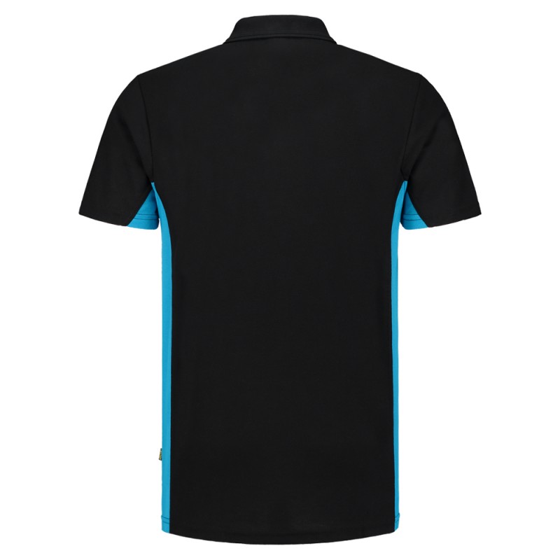 TRICORP 202002/TP2000 Poloshirt Bicolor Borstzak black-turquoise