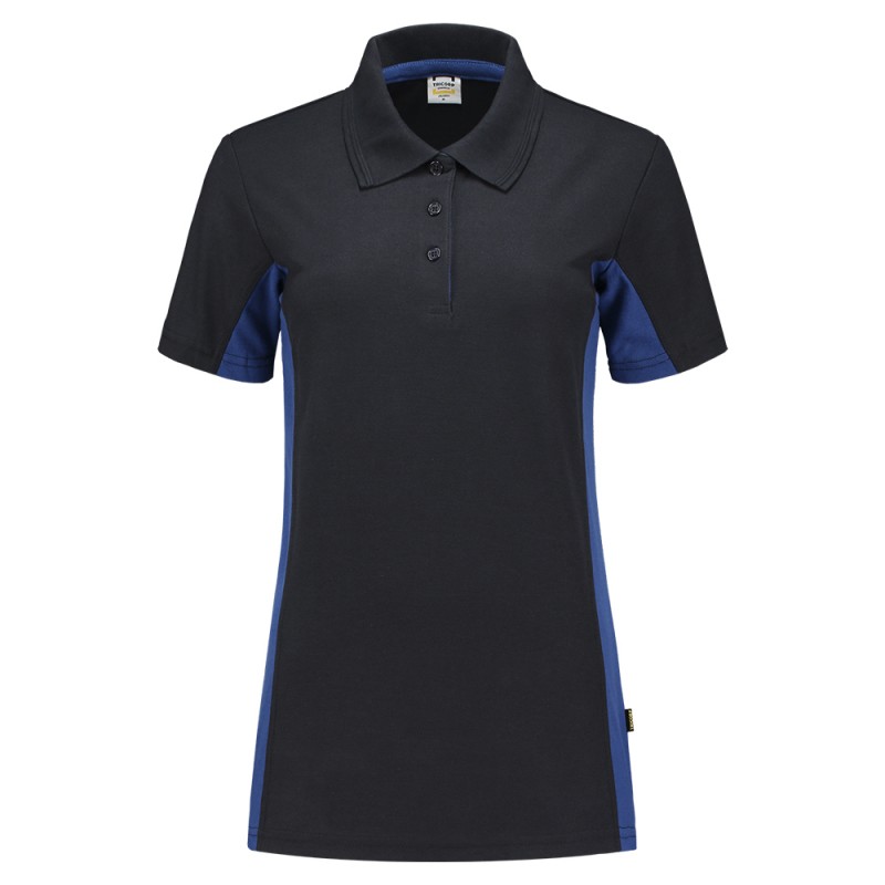 TRICORP 202003 Poloshirt Bicolor Dames navy-royalblue