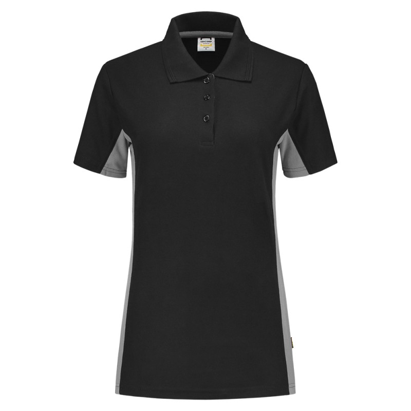 TRICORP 202003 Poloshirt Bicolor Dames black-grey