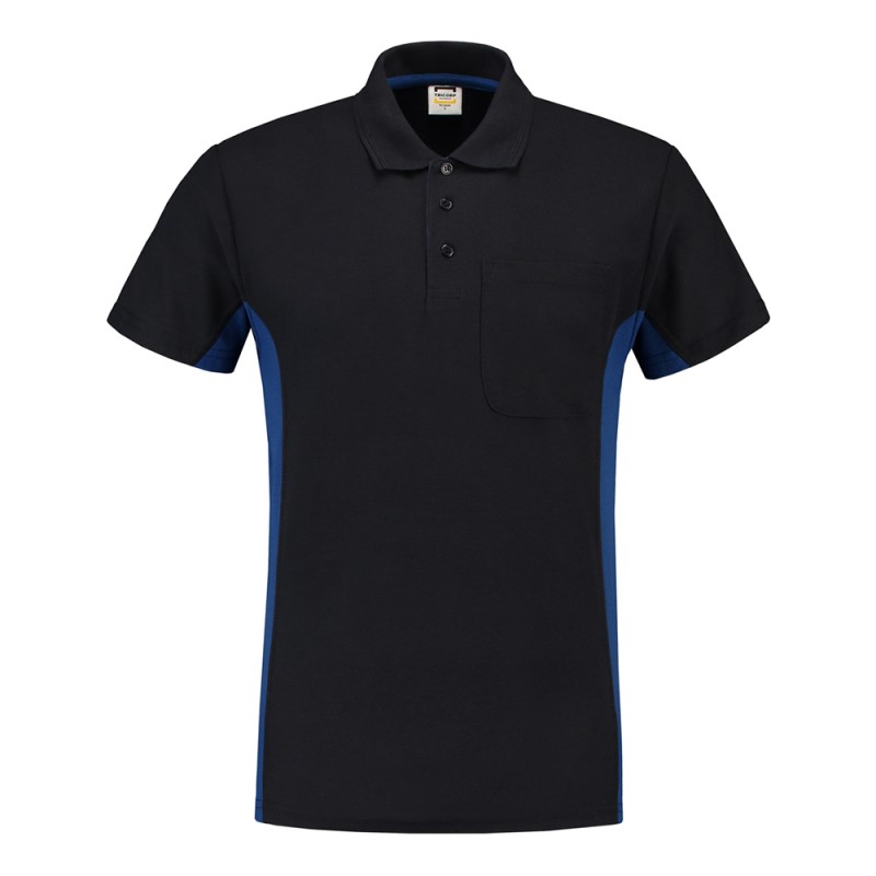 TRICORP 202002/TP2000 Poloshirt Bicolor Borstzak navy-royalblue