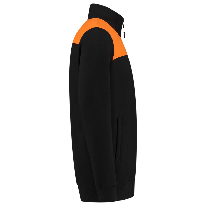 TRICORP 302014 Sweatvest Bicolor Naden zwart/oranje