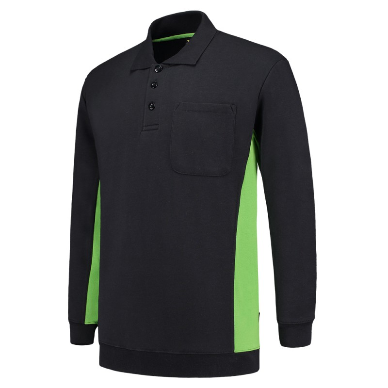 TRICORP 302001/TS2000 Polosweater Bicolor Borstzak navy-lime