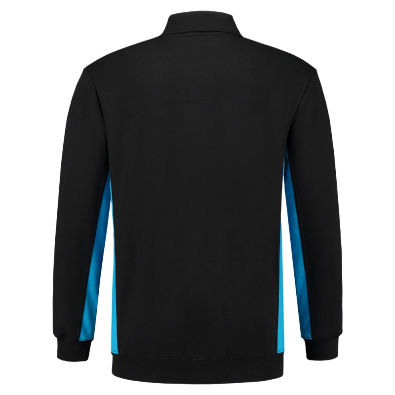 TRICORP 302001/TS2000 Polosweater Bicolor Borstzak black-turquoise