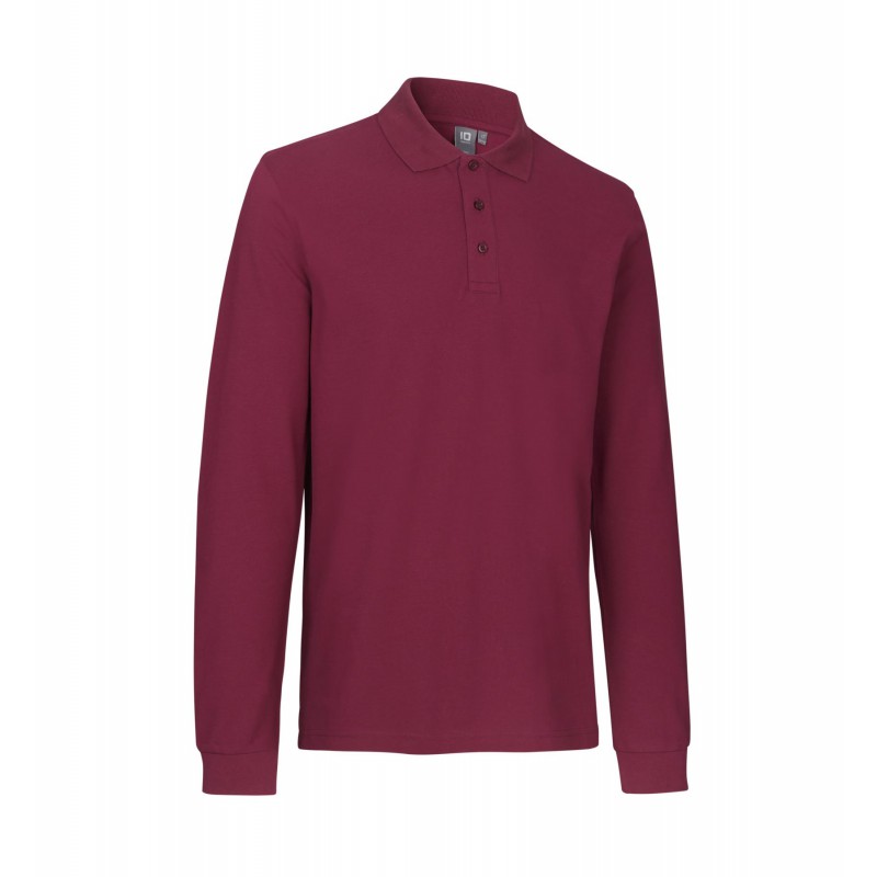 Long-sleeved polo shirt | stretch   