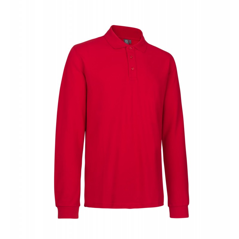 Long-sleeved polo shirt | stretch   