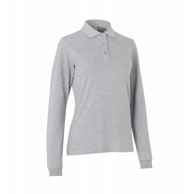 Long-sleeved polo shirt | stretch | women   