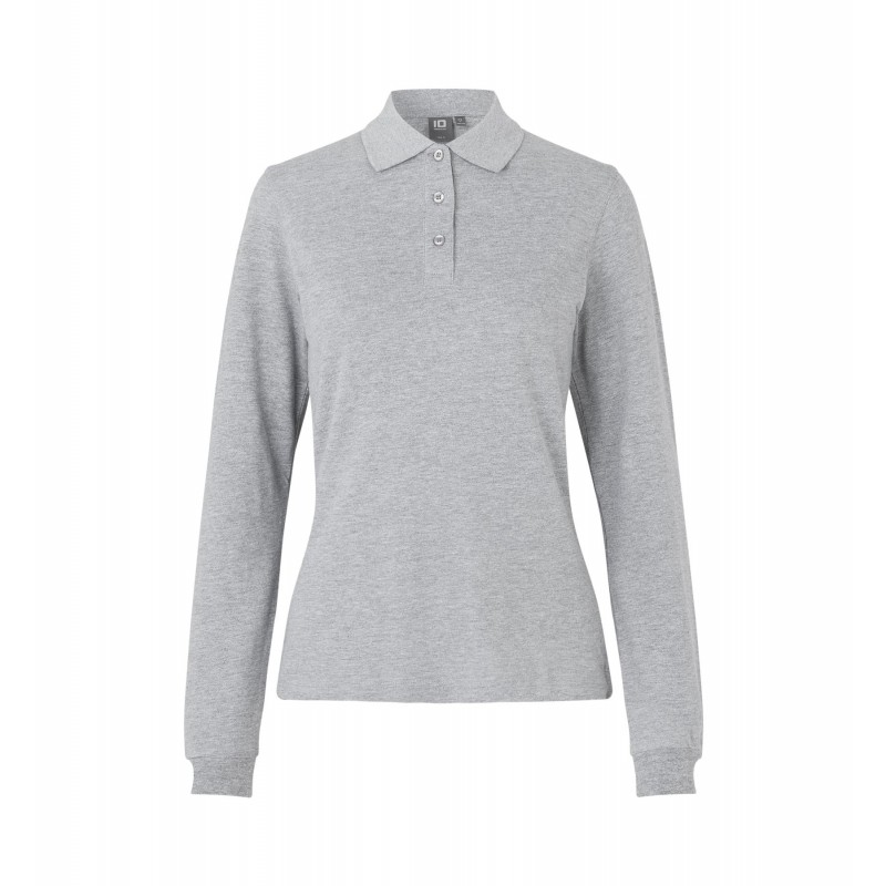 Long-sleeved polo shirt | stretch | women   