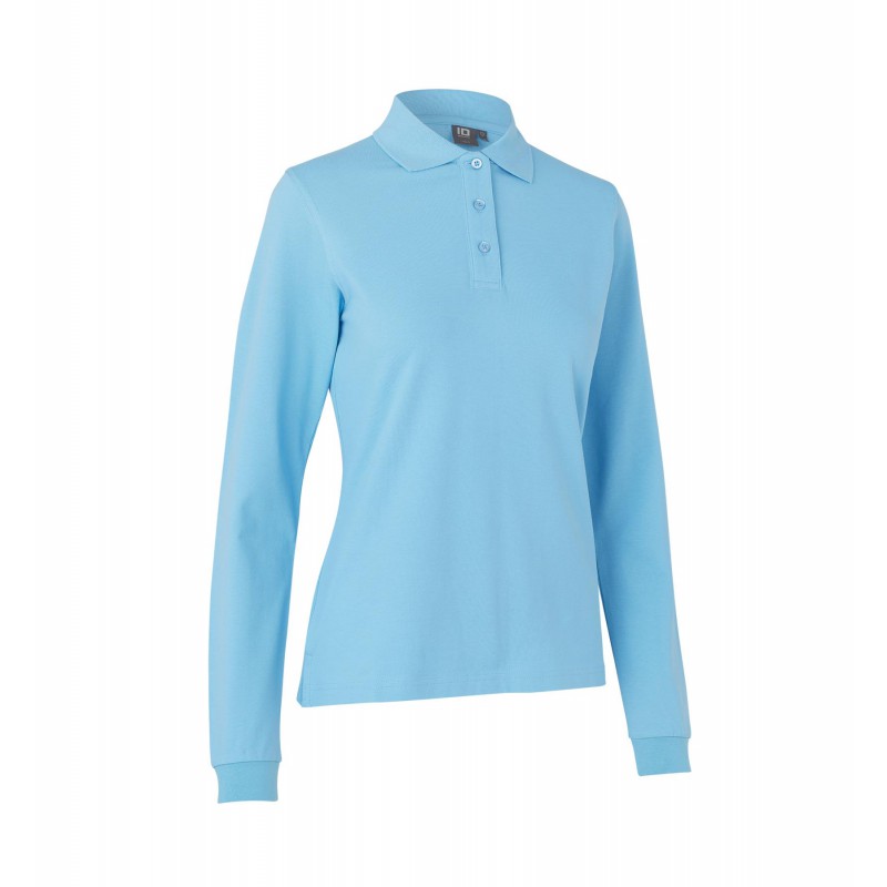 Long-sleeved polo shirt | stretch | women   