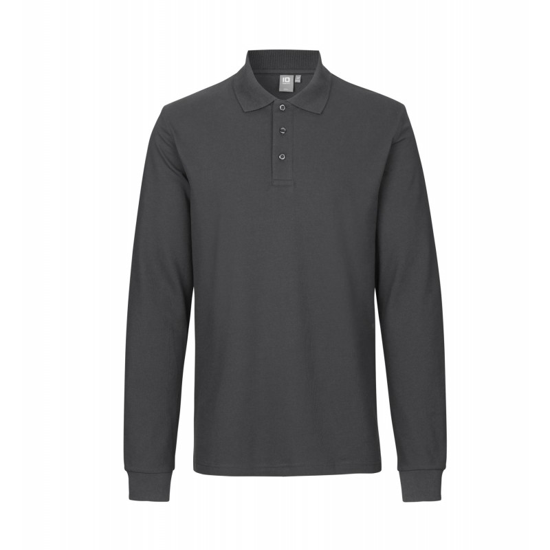 Long-sleeved polo shirt | stretch   