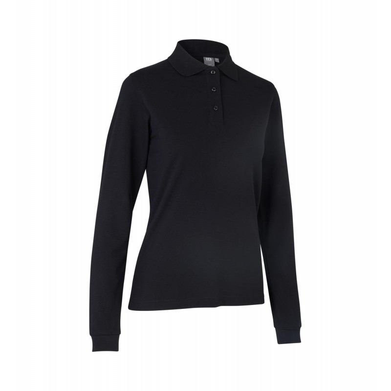 Long-sleeved polo shirt | stretch | women   